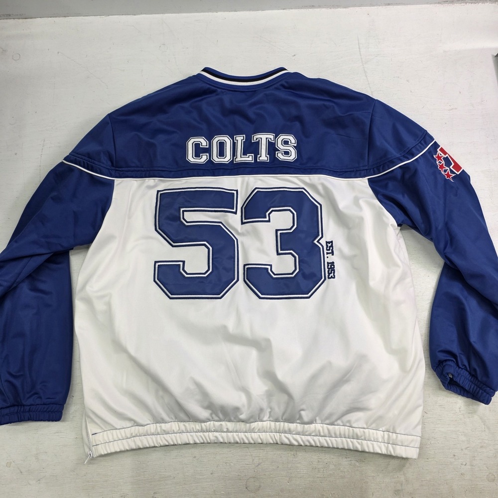 Indianapolis Colts Vintage NFL G-III Heavy Pullover Windbreaker Jacket Men's 2XL - Picture 8 of 16